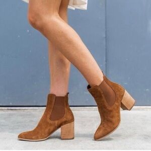 Steve Madden | Booties | Addy Cognac Suede Booties 7.5 🤎